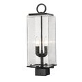 Z-Lite Sana 2 Light Outdoor Post Mount Fixture, Black And Seedy 592PHMS-BK